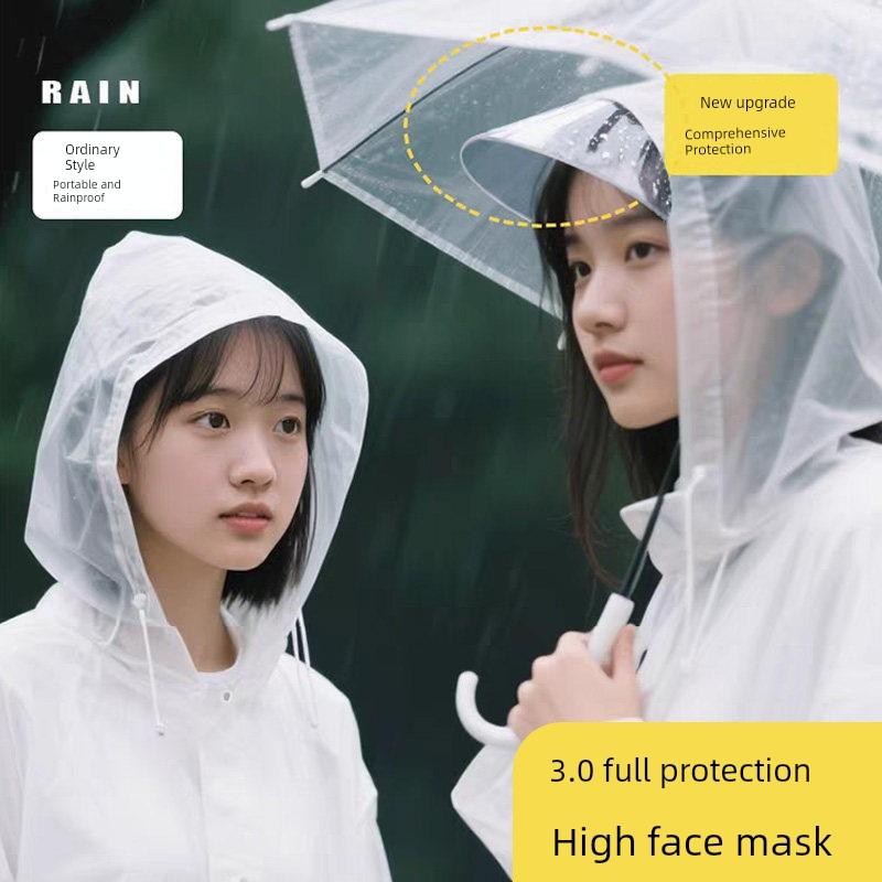 Long Raincoat, Full-Body Rain Protection, Disposable, Thickened for Adults, Suitable for Outdoor Wear, Hiking, Travel, Single-Person Rain Poncho