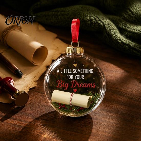 Fillable Christmas Ball Clear Acrylic Ball, DIY Transparent Ornament for Xmas Hanging Tree, Holiday, Wedding, Party, Home Decoration Lightweight