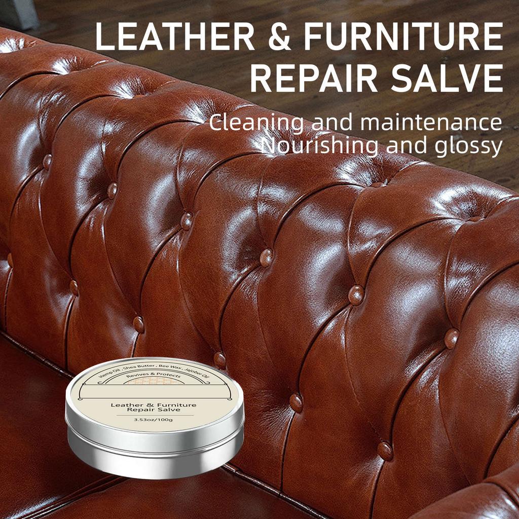 Leather Furniture Repair Salve Conditioning Cream for Leather Shoes Bags Sofas and Car Seats Restores Softness and Extends Material Life