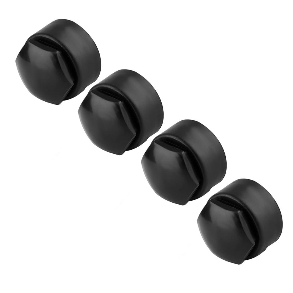 17mm Wheel Nut Cover Set of 20 Automotive Hub Screw Protection Anti-Teft Cover Cap Black (Black)