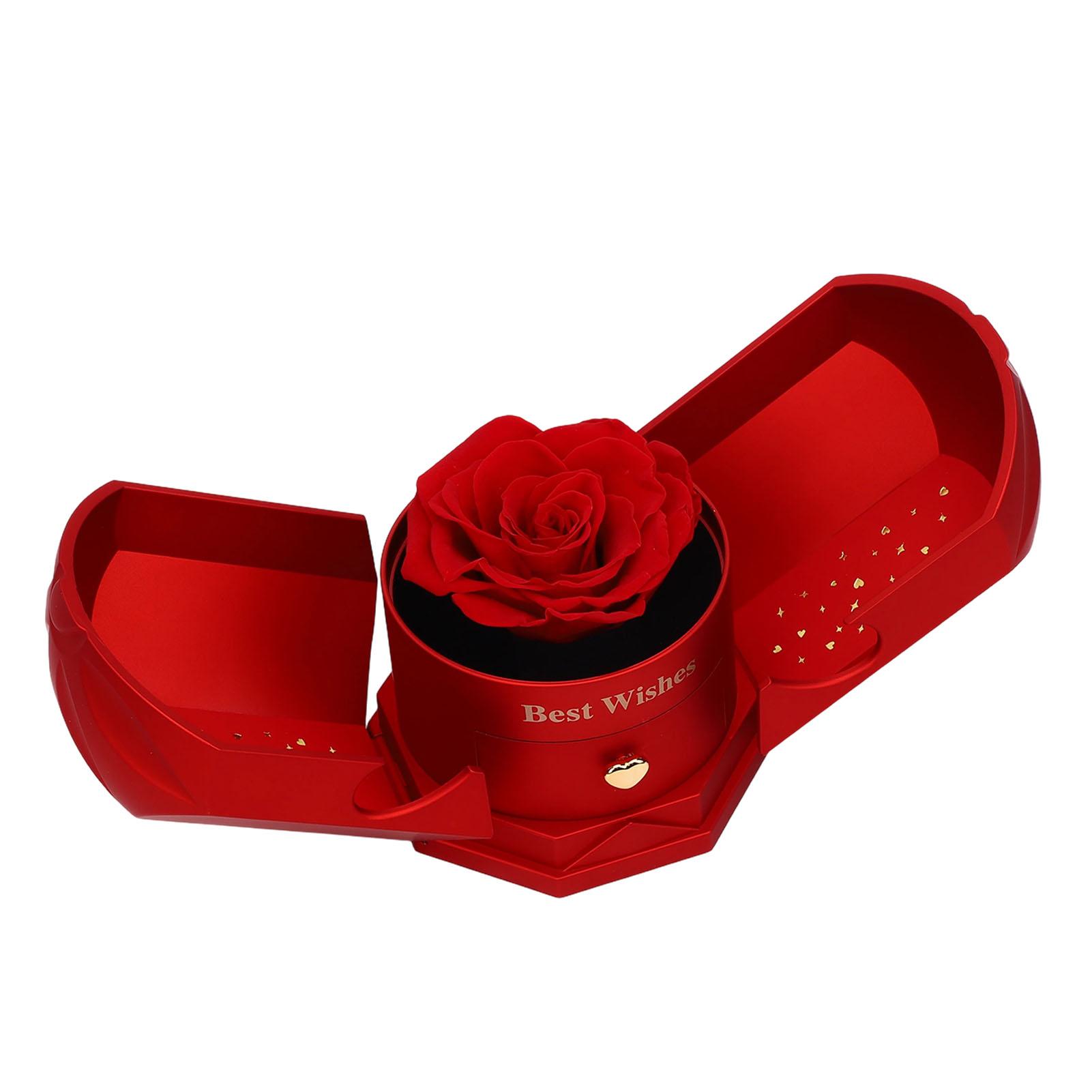 Eternal Rose Ring Box Surprising Multifunctional Eternal Rose Pendant Box for Jewelry Necklace Type 1