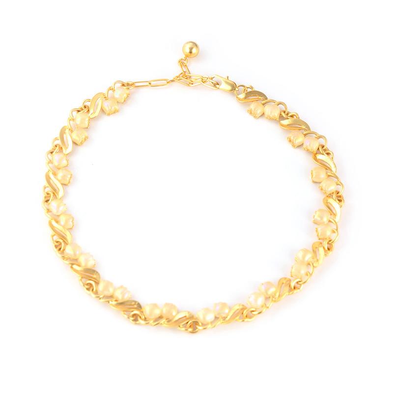 Medieval Vintage Jewelry Three-dimensional Relief Cuifali Birthday Ribbon Dark Night Lily of the Valley Premium Design Necklace