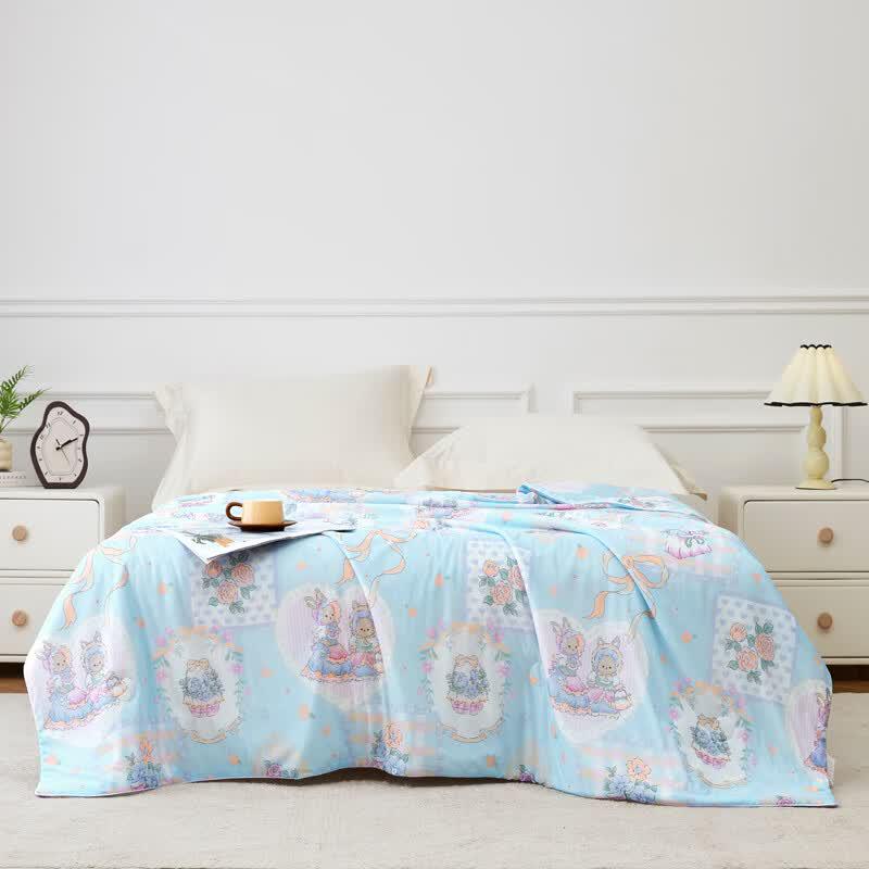 PLAYBOY Cooling Summer Quilt with Rabbit Design