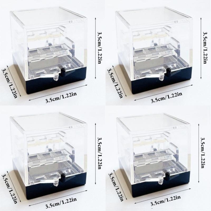 

4pcs UV-Reactive Display Box for Showcasing Crystals Diamonds Gemstones Showcase Mineral Collector s Boxes Gift for Home Decor