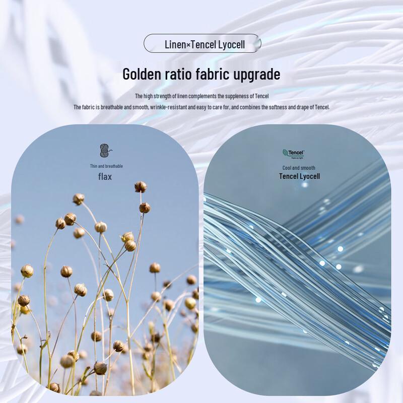 Shanshan Men's Tencel Linen Straight Fit Casual Pants