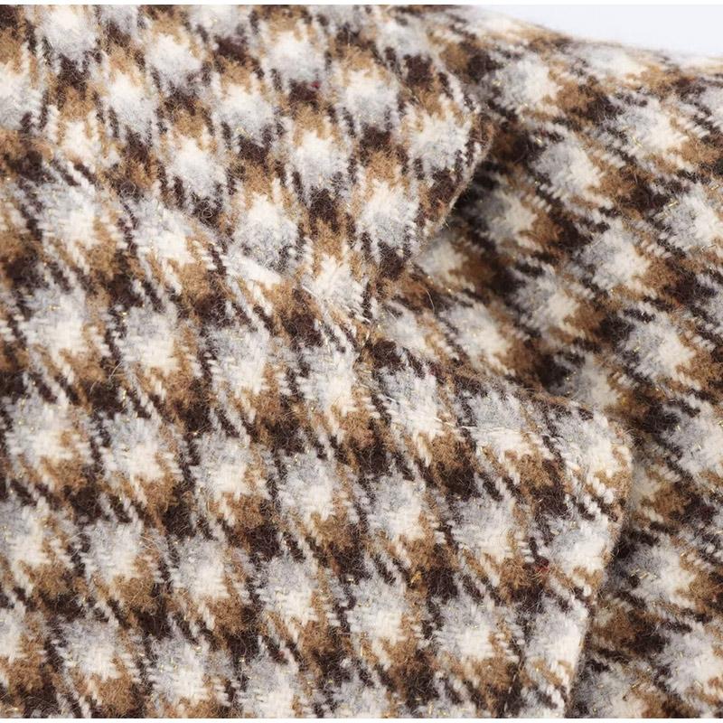 Fashion Plaid Overcoats Women Loose Lapel Button Long Sleeve Lady Coat Elegant Autumn Winter Fashion Female Outerwear