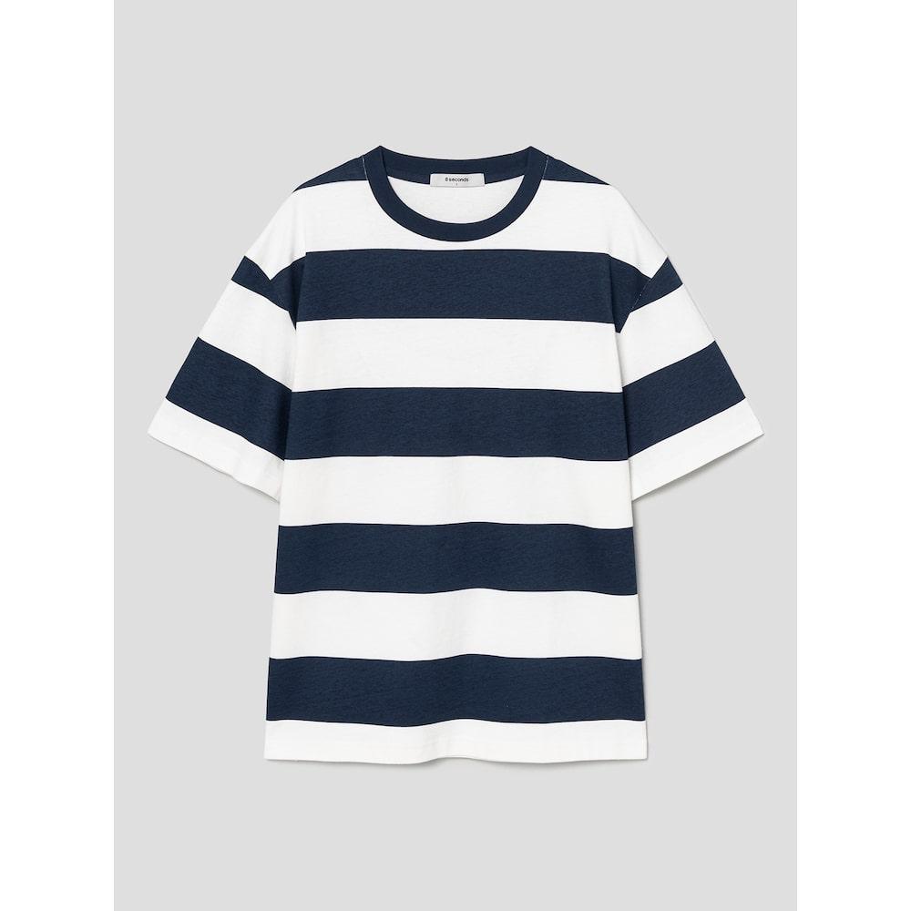 8Seconds Border Stripe Short Sleeve T-Shirt Navy Navy/Xxl