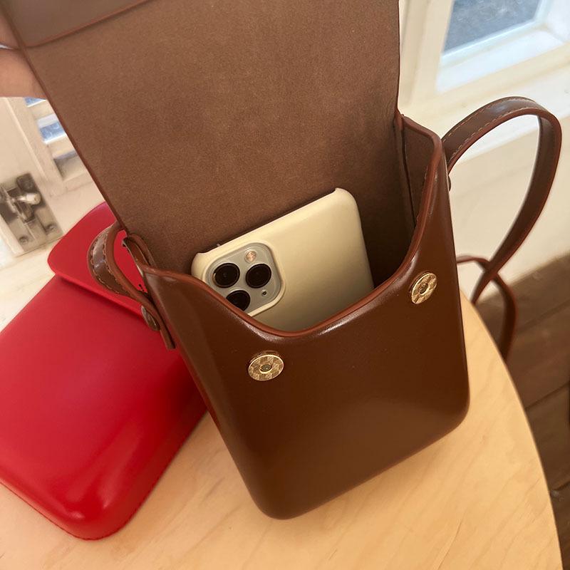 Niche 2025 Stylish Retro Crossbody Phone Bag - Unisex Japanese & Korean Textured Design