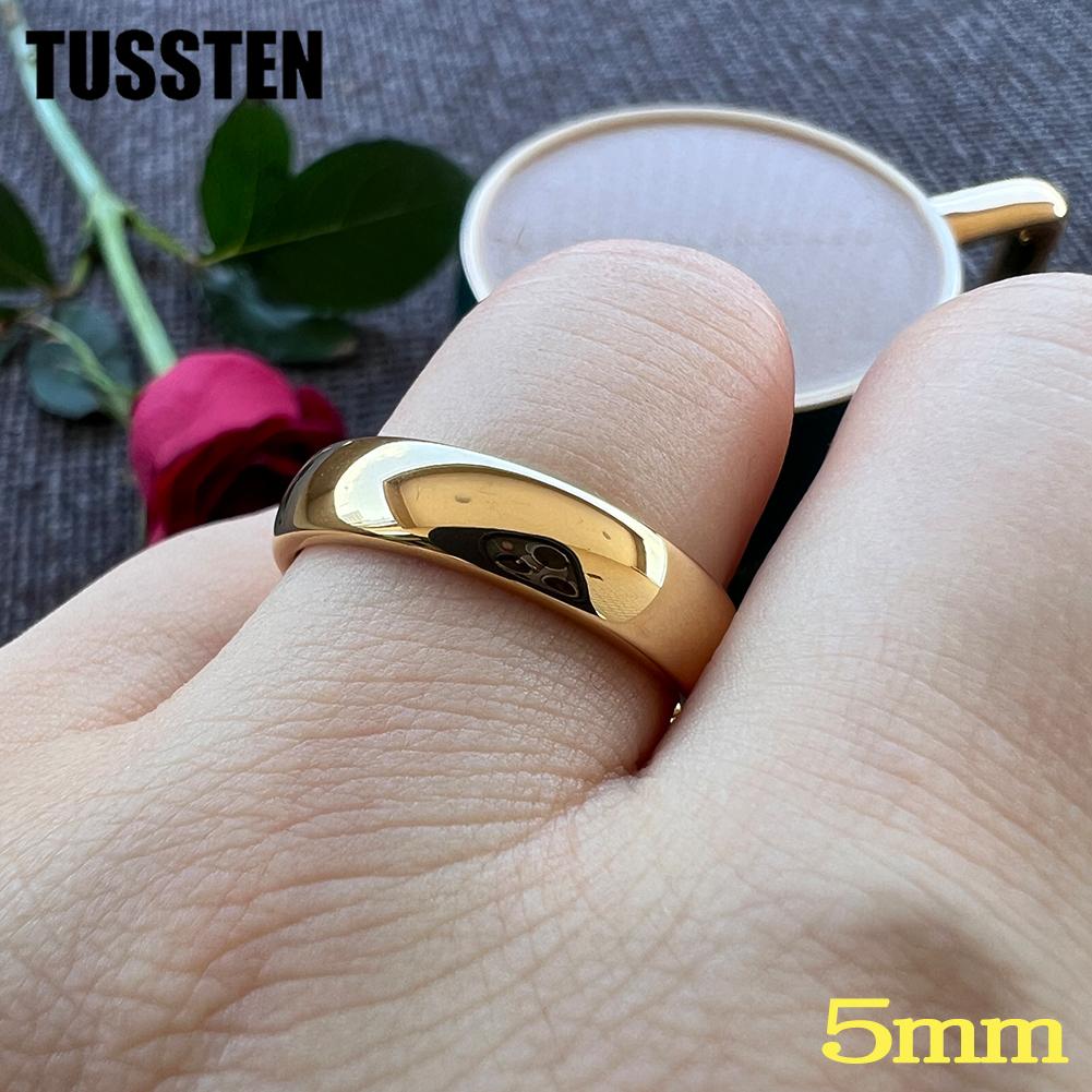 TUSSTEN 2-10MM Herren Damen Ring Ehering Gewölbt Poliert Komfort Passform