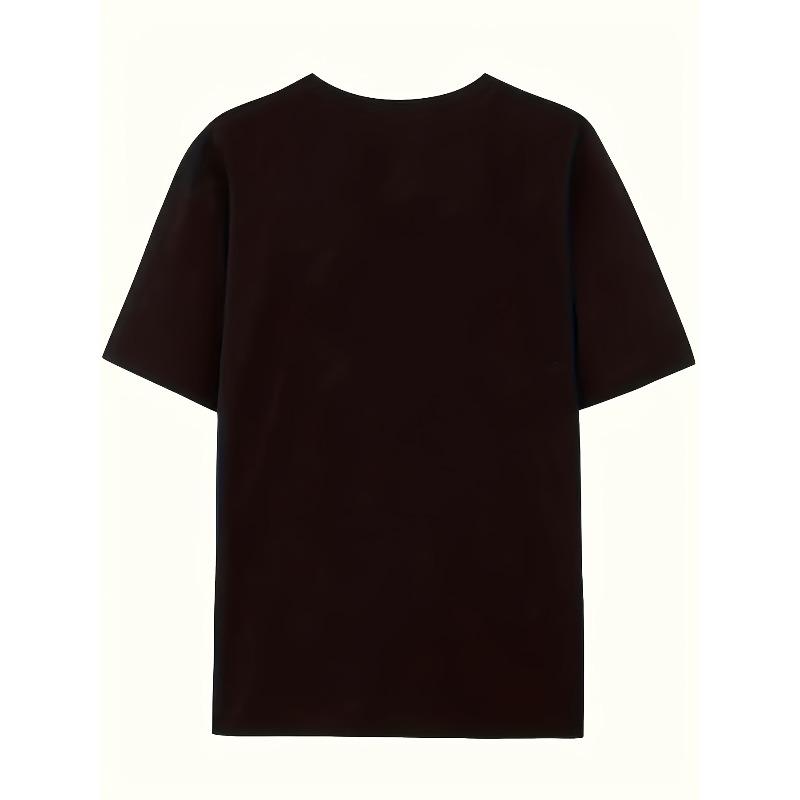 Ευρωπαϊκό Μέγεθος Περιορισμένη Έκδοση για την Ημέρα του Αγίου Βαλεντίνου Γυναικείο T-Shirt | Γλυκό T-Shirt με Σχέδιο Φράουλα, Στρογγυλή Λαιμόκοψη, Casual Κοντομάνικο