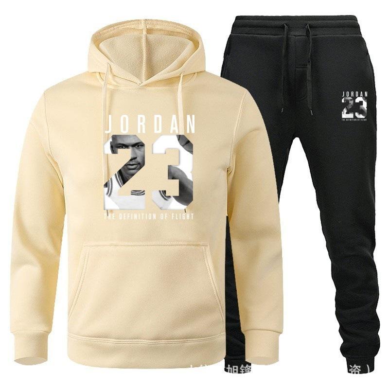 Trendy Hoodie With Velvet Men Women Loose Set