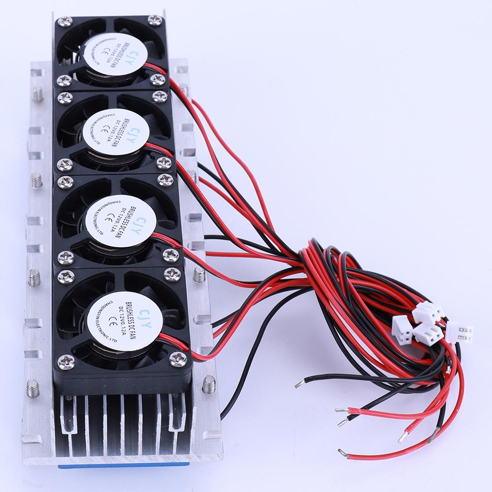 288W Thermoelectric Cooler DC 12V Air Conditioner Cooling System Semiconductor Cooling System DIY Kit for Air Conditioning Fan