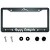 Smooffly I Hope Something Good Happens For You Today! License Plate Frame Holder Stainless Steel Rust-Proof Auto Parts Decoration With Screws For Men