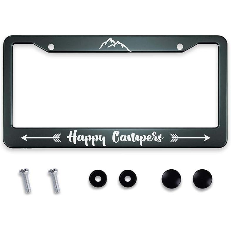 Smooffly I Hope Something Good Happens For You Today! License Plate Frame Holder Stainless Steel Rust-Proof Auto Parts Decoration With Screws For Men
