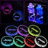2PCS Car Coasters Luminous Water Cup Holder Glowing Mat Accessories For Jeep Grand Cherokee Trail Hawk Wrangler Renegaed Compass AMR1