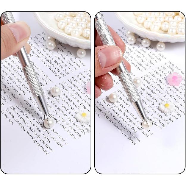 3 PCS Cake Decorating Tools Set, 4 Claws Pearl Grabber Claw Pen Piercing Ball Bead Holder Stainless Steel Cake Tweezer Alloy Sprinkles Tool Set for