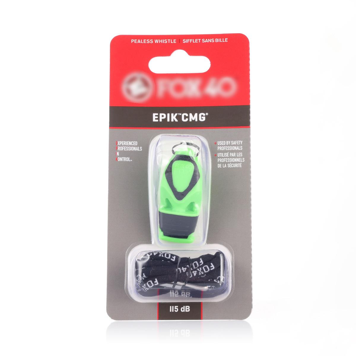

Customized High-Frequency FOX40 Pea-Free Plastic Whistle for Outdoor Sports and Referee Use зелёный