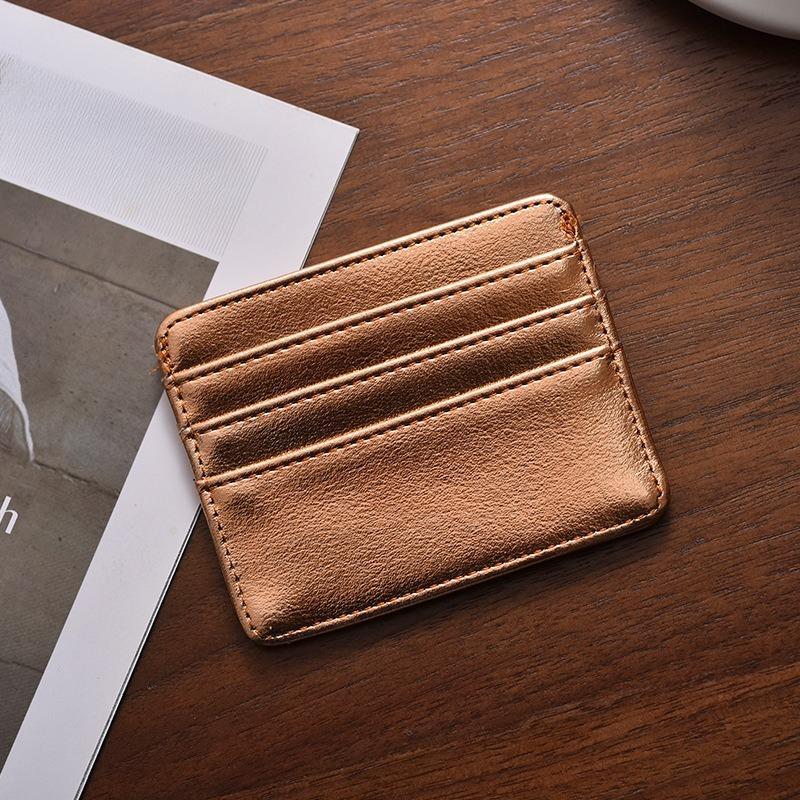 Women's Thin Business Credit Card Case Bag Student Id Bus Card Cover Purse Crocodile Pattern Card Holder Wallet Pu Leather