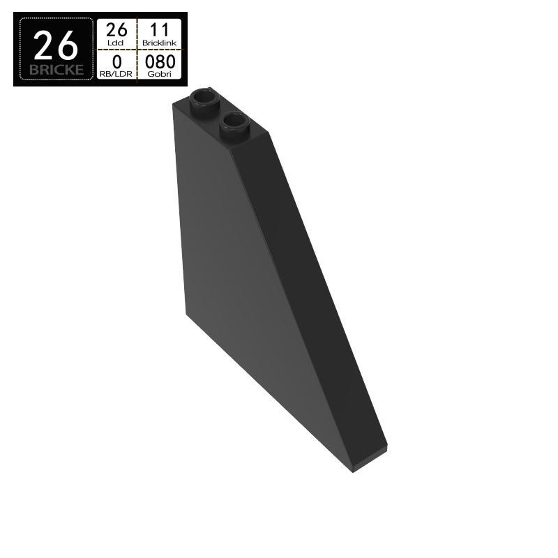 Brick Guest BRICKE 30249 Sloped Building Block 6x1x5 - Compatible with LEGO for MOC