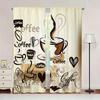 Minimalist Coffee Cup Curtains Style Suitable Bedrooms Living Rooms Decorative Curtain With Rod Pocket Polyester Perfect For Great Room