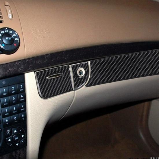 Carbon Fiber Interior Passenger Dashboard Cover Trim For Mercedes-Benz W211