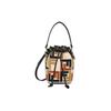 Mon Tresor Colorblock Besticktes Lederbesatz Canvas Beuteltasche Damen Handtaschen Schwarz Mehrfarbig 8BS010ARC3F1OQ6