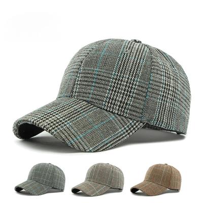 Hut Herren Frühling Sommer Outdoor Sonnenschutz Schirm Klassische karierte Baseballkappe Hardtop Damenmütze Sonnenkappe