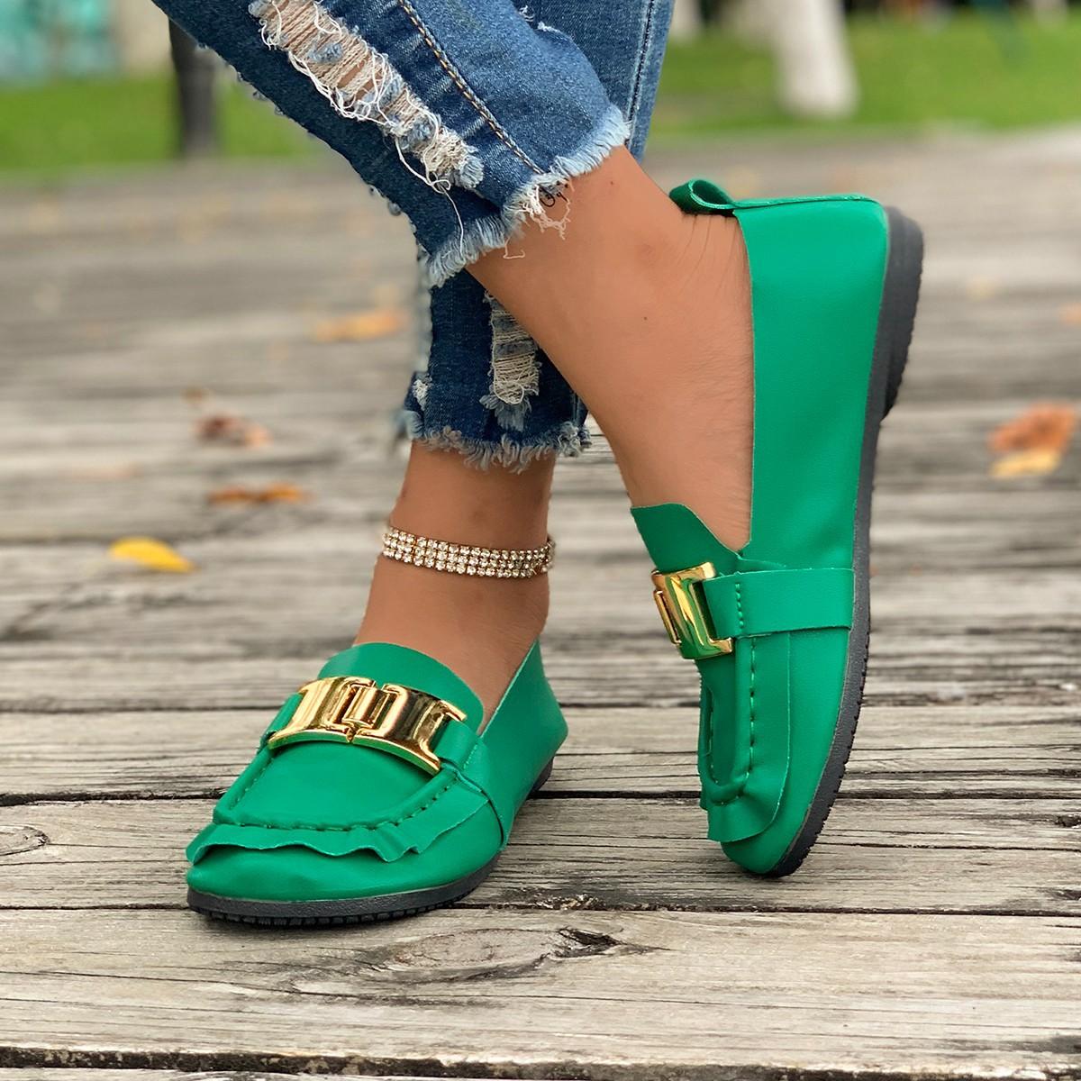 

Женская обувь, слипоны, лоферы, балетки, женские мокасины, повседневные кроссовки, туфли на плоской подошве Zapatos Mujer для женщин, размер плюс 43 43 зелёный