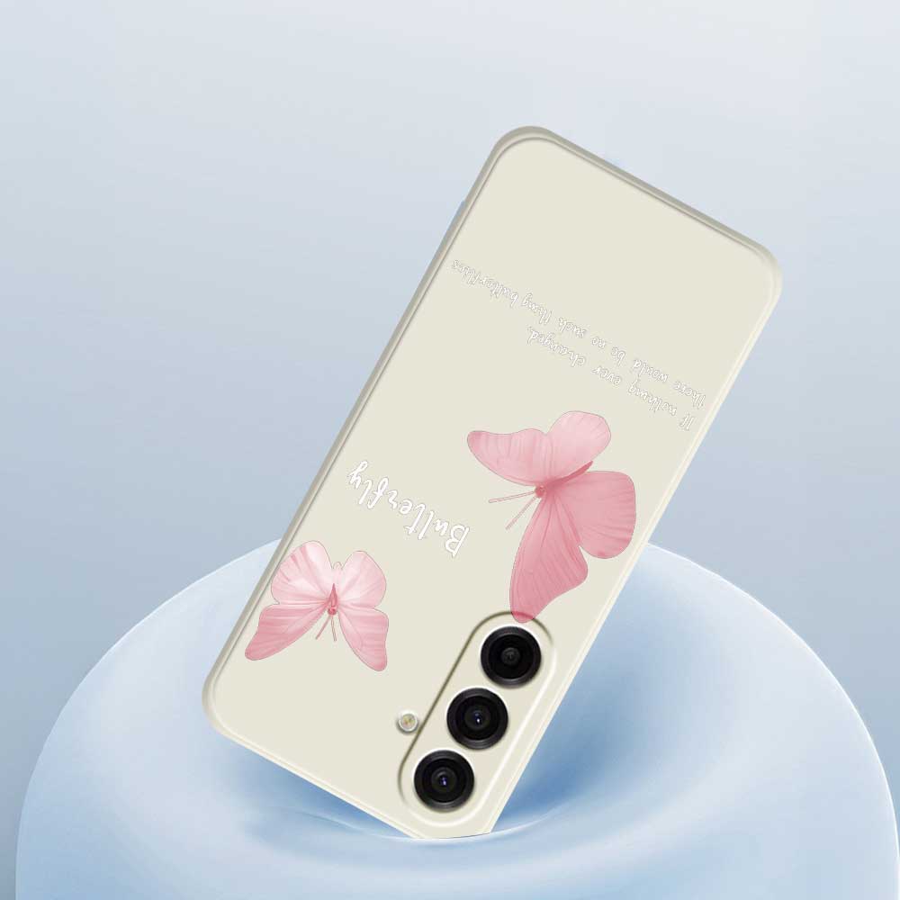 For Samsung Galaxy A17 5G Case Butterfly Pattern Printing Straight Edge TPU Phone Back Cover