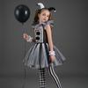 Kids Terrifier Black White Clown Tulle Dress Halloween Role Play Stage Costume