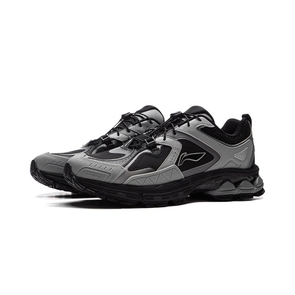Li Ning Fuyao 2.0 Trail V2 Slip Resistant Abrasion Resistant Low Top Running Shoes Men's Black Gray ARXU023-2
