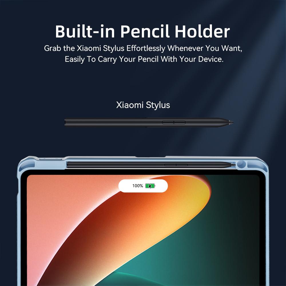 Stolní silikonové pouzdro pro Xiaomi Redmi SE 10.6 2022 s čirou průhlednou zadní stranou pro Xiaomi 6/6 Pro pouzdro s držákem na tužku nárazuvzdorný kryt