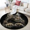Black Cats pattern round rug,Carpet Rug for Living Room Bedroom Playroom ,Non-slip Floor Mat,Holiday Gifts and Birthday Gifts.