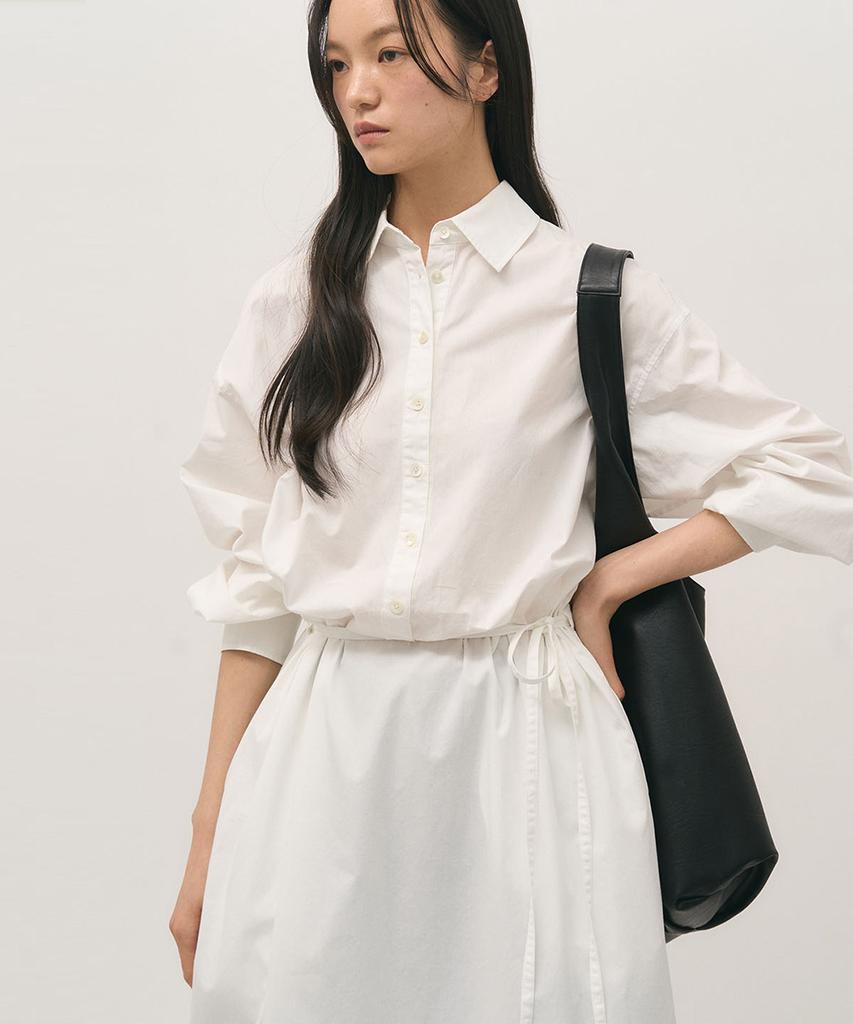 Leopeusaideuhwaiteulabel Natural Shirt Dress Cloud White