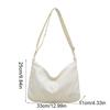 Solid Color Shoulder Bag Lightweight Hobo Bag Simple Canvas Crossbody Bag  Work
