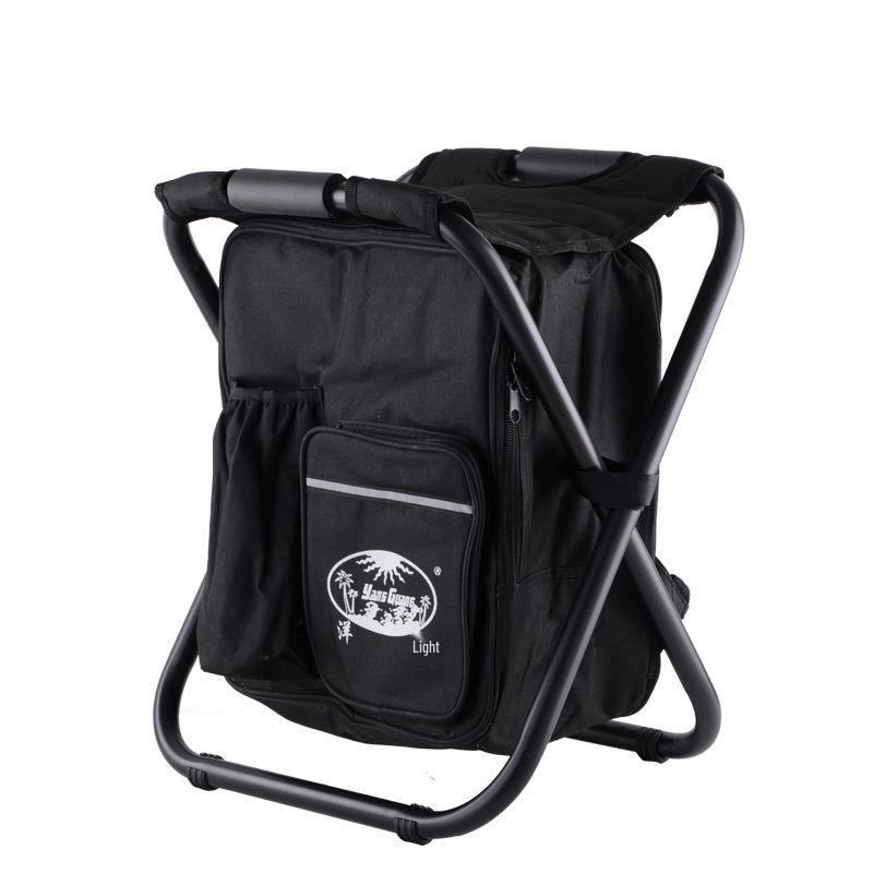 Sturdy Outdoor Folding Chair with Insulated Ice Pack - Comfortable for Camping, Barbecue & Fishing