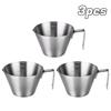 1/3pcs Stainless Steel Measuring Cup 3.5oz Coffee Shot Cup With Handle Precision Scale for Espresso Milk Latte Art Baristas Tool
