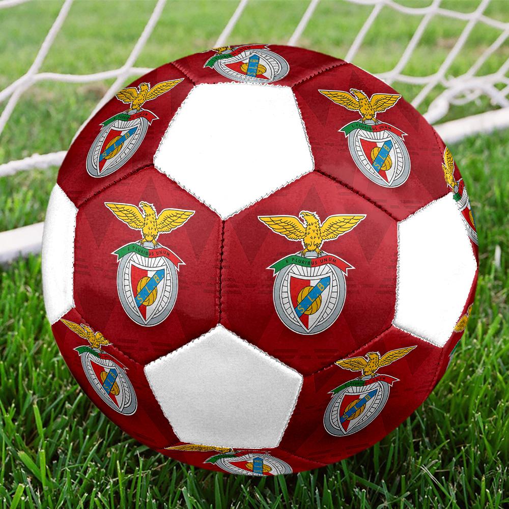 1PC SL Benfica team size 5 soccer ball PrahaIndoor Soccer Ball Colorful All Ages Machine Stitched PVC Competition Ready Durable High-Bounce