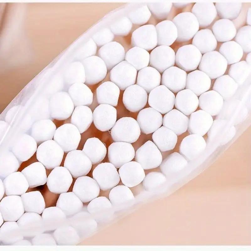 500pcs Bamboo Double-Ended Cotton Swabs Gentle for Ears Makeup Multi Functional Dual Head Cotton Swab for One-time Cleaning
