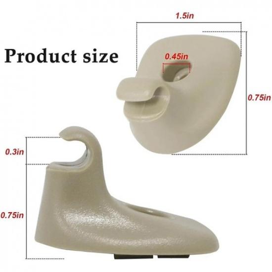 2x Sun Visor Support Clip Beige Fit for 2011-2014 Dodge Avenger 1GW25HL1AA