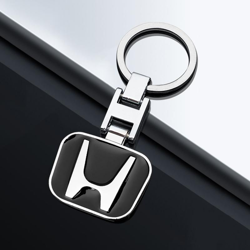 3D Metal Honda Badge Keychain Keyring Emblem Car Accessories For Honda CRX Pilot B-series D-series H-series Civic FIT CRV Accord JS1