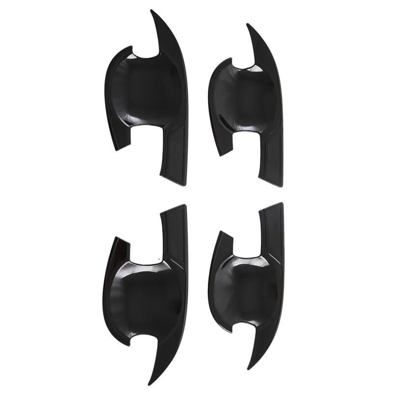 4Pcs Car Outside Door Pull Handle Bowl Frame Cover Trims ABS Carbon Fiber For Nissan Qashqai J12   Car Accessories