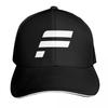 Fanatec F White Baseball Cap Contrast Two Tone Brim Snapback Flat Bill Strapback Dad Hat