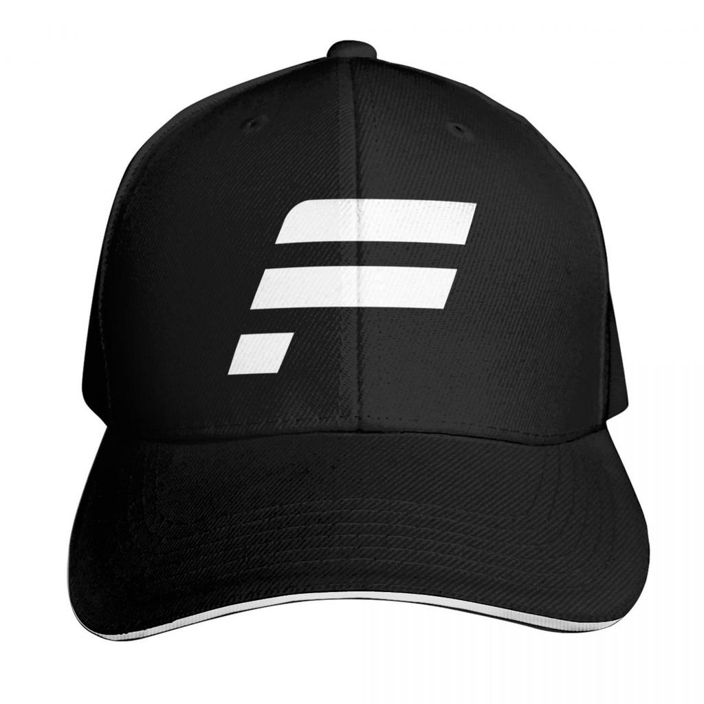 Fanatec F White Baseball Cap Contrast Two Tone Brim Snapback Flat Bill Strapback Dad Hat