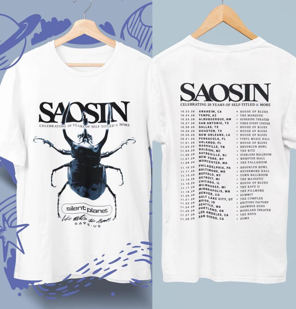Saosin Tour 2026 Two Sided T-Shirt