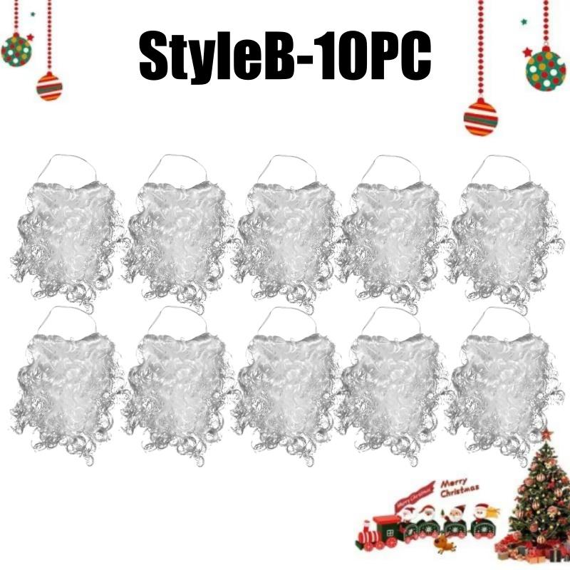 Santa Claus Beard Realistic White Fake Beard for Adults and Kids Costume Accessory Christmas Party Decoration Role Play Prop