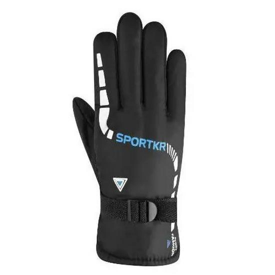 Men's Winter Warm Cycling Ski Gloves – Thick Velvet, Outdoor Sports, Motorcycle, Electric Car Gloves with Ground Speed Heat