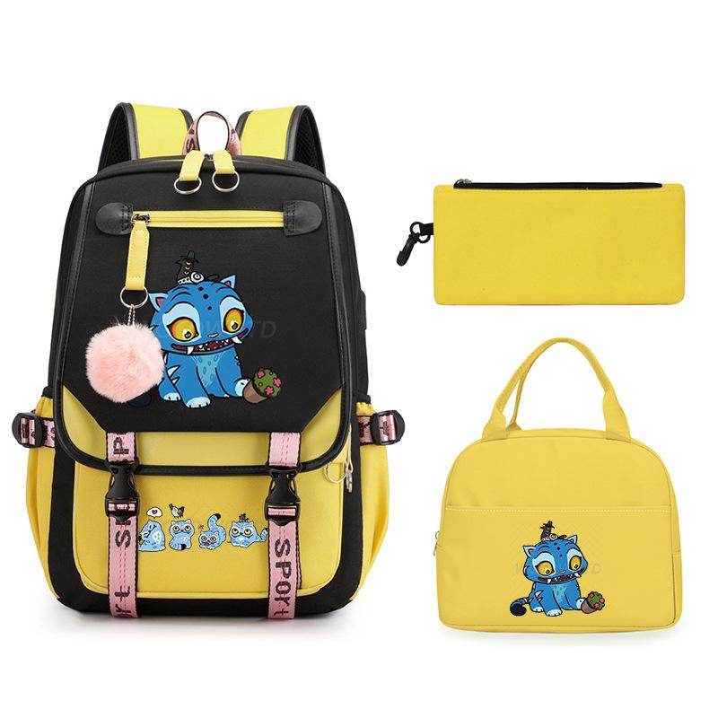 Animation Cartoon Peripheral Printing Children'S Backpack Male And Female Versatile Large-Capacity Student Schoolbag