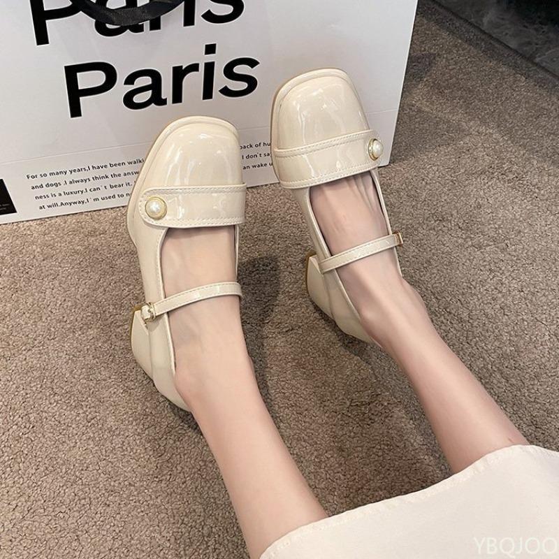 Fashion Chunky Design Ladies Casual Party Shoes 2025 New Model Versatile Comfortable Women's High Heels Gentle Retro Women Shoes