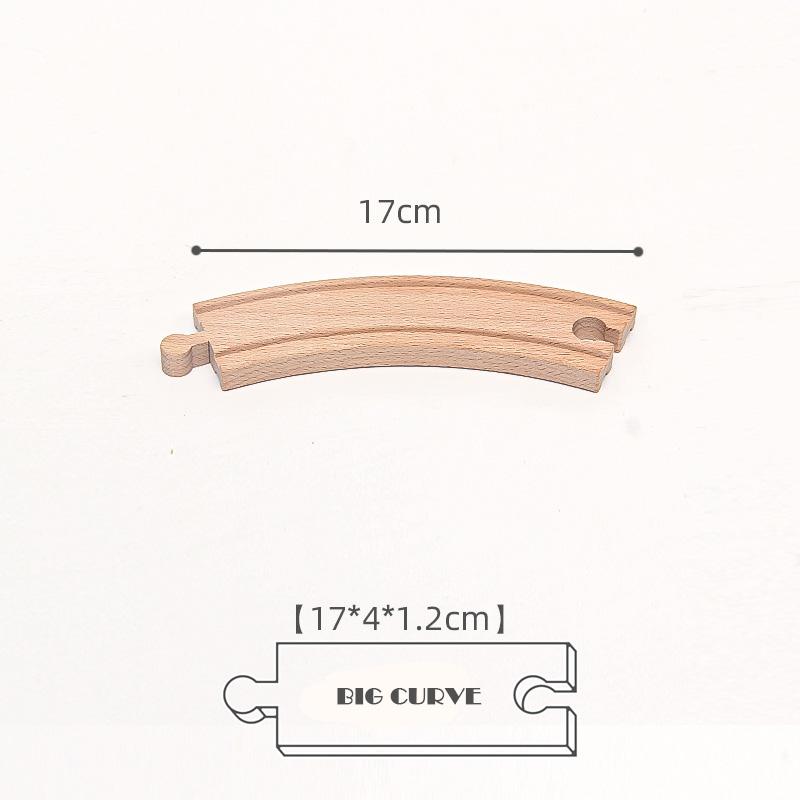 New Kinds Wooden Track Parts Beech Wooden Railway Train Track Toys Accessories Fit All Brands Wood Tracks Toys for Kids Gifts